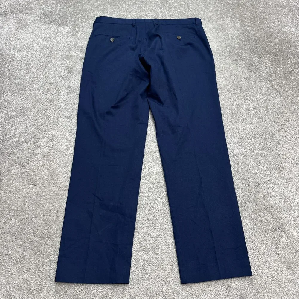 J.Crew Ludlow Slim Fit Cotton Dress pants Mens 32x30 Navy Blue Straight Trouser